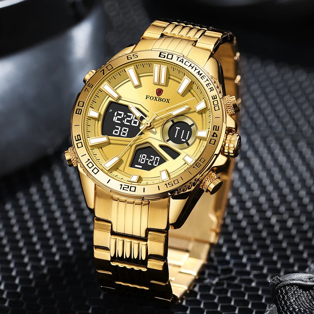 LIGE Watches For Men Luxury Brand Sport Quartz Wristwatch Waterproof Military Steel Men Watch Digital Clock Relogio Masculino - IFINDALL