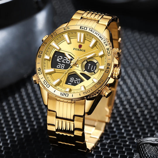 LIGE Watches For Men Luxury Brand Sport Quartz Wristwatch Waterproof Military Steel Men Watch Digital Clock Relogio Masculino - IFINDALL