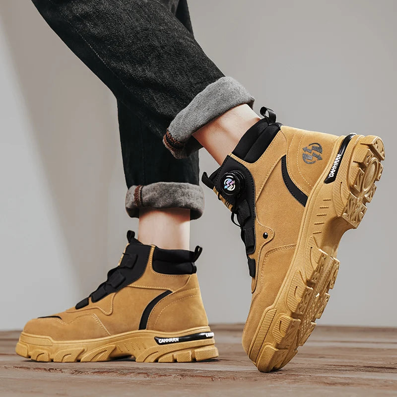 CYYTL Mens Boots Casual Winter Shoes Work Cowboy Combat Tactical Motorcycle Chelsea Ankle Leather Outdoor Designer Luxury Hiking - IFINDALL