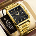 LIGE Fashion Business Watch Men Square Sport Waterproof Watches For Men Top Brand Luxury Military Quartz Chronograph Wristwatch - IFINDALL
