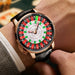 HAEMMER  New Men's Mechanical Watch Diamond Face NH35 Watch Men's Push Button Roulette Rotating Sapphire Glass Watch Waterproof - IFINDALL
