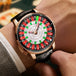 HAEMMER  New Men's Mechanical Watch Diamond Face NH35 Watch Men's Push Button Roulette Rotating Sapphire Glass Watch Waterproof - IFINDALL