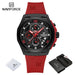 New NAVIFORCE Sports Silicone Strap Male Chronograph Quartz Calendar Men's Watches Casual Wild Waterproof Man Wristwatch NF8051T - IFINDALL