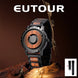 Brand EUTOUR Men's Wood Magnetic Ball Watches Luxury Sport Quartz Waterproof Watch Solid Wooden Strap Male Clock Mens Wristwatch - IFINDALL