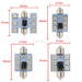 2pcs 5050 RGB 6SMD Car Led C5w C10w Interior Dome Reading Lamp Auto Remote Controller Colorful Atmosphere Light Roof Trunk Bulb - IFINDALL