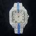 Luxury Full Diamond Watch for Men Fashion Green Iced Out Bling Square Watches Hip Hop Rap Jewelry Relogio Masculino Dropshipping - IFINDALL