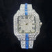 Luxury Full Diamond Watch for Men Fashion Green Iced Out Bling Square Watches Hip Hop Rap Jewelry Relogio Masculino Dropshipping - IFINDALL