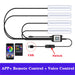 LED Car Interior Ambient Foot Strip Light Kit Accessories Backlight Remote App Music Control Auto RGB Decorative Lamp - IFINDALL