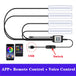 LED Car Interior Ambient Foot Strip Light Kit Accessories Backlight Remote App Music Control Auto RGB Decorative Lamp - IFINDALL
