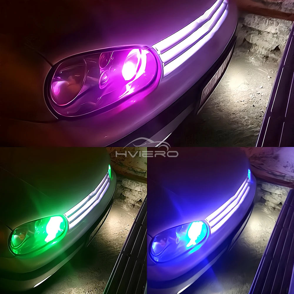 2PCS T10 5050 6SMD DC 12V Waterproof W5W Remote Controller RGB 194 168 Dome Light Silicone Wedge Side Car Signal Atmosphere Bulb - IFINDALL