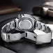 QINGXIYA Brand New Fashion Design Date Quartz Watch for Men Stainless Steel Waterproof Luminous Mens Watches Relogio Masculino - IFINDALL
