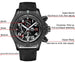 Automatic Mens Watch Self Wind Mechanical Canvas Style Genuine Black Blue Leather Multifunction Date Month Luminous Watches - IFINDALL