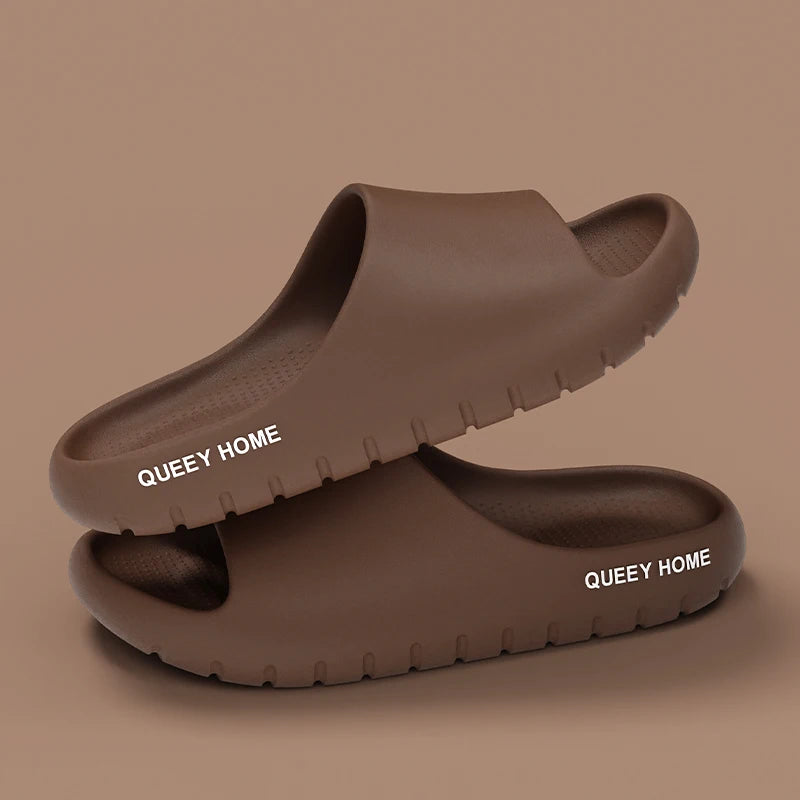 Queeyhome Men Slippers EVA Thick Soled Soft Sandals New Summer Fashion Non Slip Indoor Outdoor Beach Women Shoes - IFINDALL