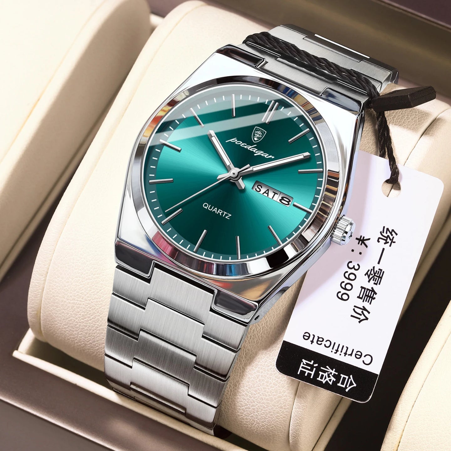 POEDAGAR Fashion Men's Watches Simple Trend Original Quartz Watch for Man Waterproof Stainless Steel Wristwatch Luminous Date - IFINDALL