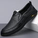 Men Casual Summer Footwear Breathable Mens Leisure Walk Loafers Genuine Leather Moccasins Hollow Out Slip on Male Driving Shoes - IFINDALL