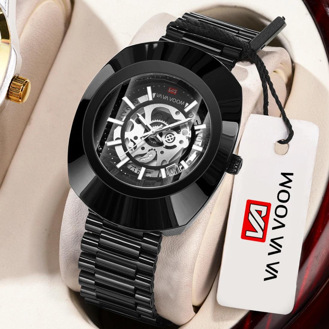 2025 New Luxury Men Watch Fashion Elliptical Hollow Dial Stainless Steel Strap Leisure Business Original Movement Watch for Men - IFINDALL