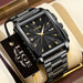 LIGE Fashion Business Watch Men Square Sport Waterproof Watches For Men Top Brand Luxury Military Quartz Chronograph Wristwatch - IFINDALL