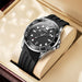 TPW  Quartz Movement 41mm Rotating Bezel  Silicone Strap Watch Analog with Day Function Business Watch - IFINDALL