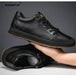 Genuine leather men skataboard shoes elevator 6cm height increase sports loafers hollow breathable sneakers designer shoes - IFINDALL