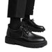 AutumnCasual Men's Korean Trendy Invisible Height Increasing Leather Shoes 10cm 8cm 6cm EVA Sole Rubber Surface Winter Shoes - IFINDALL