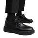 AutumnCasual Men's Korean Trendy Invisible Height Increasing Leather Shoes 10cm 8cm 6cm EVA Sole Rubber Surface Winter Shoes - IFINDALL