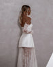 Toofgon A Line Satin Lace Wedding Dresses Detachable Long Sleeves Customized Women Bridal Wedding Gowns Photography robe mariee - IFINDALL