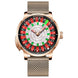 HAEMMER  New Men's Mechanical Watch Diamond Face NH35 Watch Men's Push Button Roulette Rotating Sapphire Glass Watch Waterproof - IFINDALL