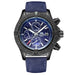 Automatic Mens Watch Self Wind Mechanical Canvas Style Genuine Black Blue Leather Multifunction Date Month Luminous Watches - IFINDALL
