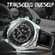 Jaragar Automatic Watch for Men Military Multifunction 3 Sub-Dials Sports Mechanical Watches Top Brand Luxury Leather Steel Band - IFINDALL