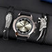 3PCS Set Fashion Mens Bracelet Necklace Watches Men Business Quartz Wrist Watch Classic Male Casual Leather Watch Reloj Hombre - IFINDALL