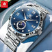 OLEVS Men's Watches Business Quartz Watch For Men Date Moon-Phase Wristwatch 2025 New Luxury Fashion Watch Waterproof 2956 - IFINDALL
