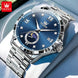 OLEVS Men's Watches Business Quartz Watch For Men Date Moon-Phase Wristwatch 2025 New Luxury Fashion Watch Waterproof 2956 - IFINDALL