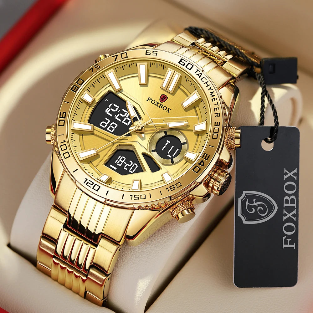 LIGE Watches For Men Luxury Brand Sport Quartz Wristwatch Waterproof Military Steel Men Watch Digital Clock Relogio Masculino - IFINDALL