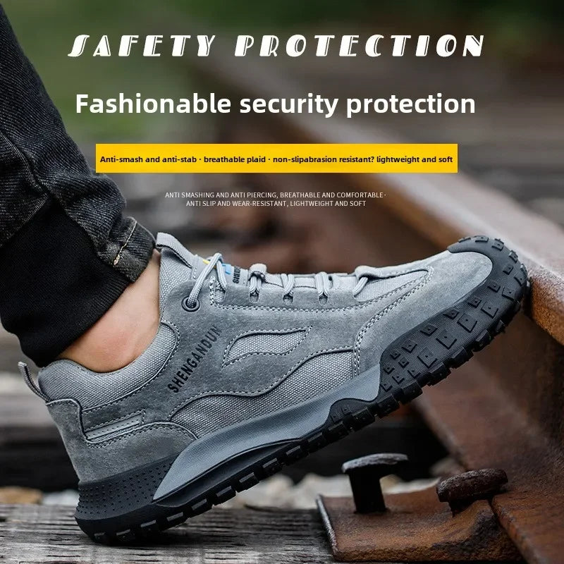 Anti Smash working shoes with steel toe Anti Puncture industrial Safety Shoes men Anti Scalding safety boots for electrician - IFINDALL