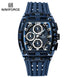 NAVIFORCE Men's Watch Quartz Chronograph Fashion Clock Waterproof Silicone Tape Watches for Man Date Display Sports Wristwatches - IFINDALL