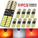 2-20 PCS T10 W5W LED Bulb Canbus 12V 24V 6500K White Super Bright Car Interior Dome Door Trunk License Plate Wedge Side Lights - IFINDALL