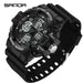 SANDA 3168 White Sport Watch  LED Digital 50M Waterproof Watch Men Multifunction Clock Relogio Masculino Men Military Watches - IFINDALL
