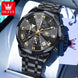 OLEVS 3675 Mens Watch Original Multifunctional Chronograph Quartz Watch Moon Phase Watches For Men Waterproof Mens Gifts Reloj - IFINDALL