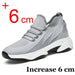Increasing men sneakers casual heightening shoes 8cm height increase shoes for summer breathable 6cm elevator shoes - IFINDALL