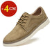 Classic Genuine Leather Casual Shoes Sneakers Man Elevator Shoes Height Increase Shoes for Men Insoles 4CM Sports Leisure Taller - IFINDALL