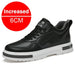 New height increasing 6/8cm men's leather boots breathable casual shoes athletic jogging gym shoes fashion leather sports shoes - IFINDALL
