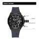 NAVIFORCE NF8051T  Luxury Design Men's Watches 30m Waterproof Military Sport with Date Silicone Band Quartz Wristwatch - IFINDALL
