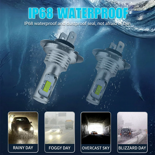 2Pcs H7 H4 Led Car Headlight  Super Bright CSP LED Headlight Fog DRL Bulbs Kit High Low Beam White - IFINDALL
