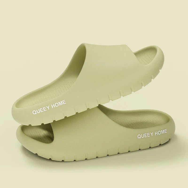 Queeyhome Men Slippers EVA Thick Soled Soft Sandals New Summer Fashion Non Slip Indoor Outdoor Beach Women Shoes - IFINDALL