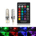 T10 W5w 194 168 5050 Festoon Dome Light Wedge Side Led SilicaGel LED Remote Controller Lamp RGB Bulbs Width Indicator - IFINDALL
