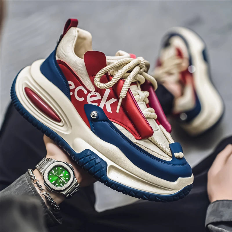 Men's sports and leisure thick soled height increasing shoes - IFINDALL