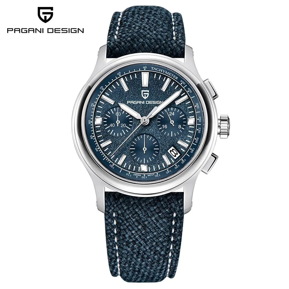 New PAGANI DESIGN 40MM Multifunctional Men's Quartz Watch Luxury Sapphire Glass AR Coated Chronograph Men's Watch - IFINDALL