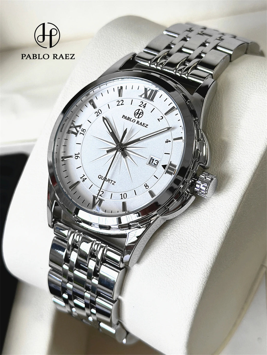 Business Man Silver Wristwatch Luminous SUS304 Stainless steel High Quality Luxury Watch Waterproof Fashion Clock hombre Reloj - IFINDALL