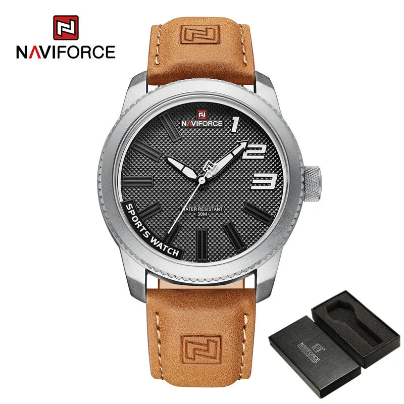NAVIFORCE Men Wristwatch Top Brand Luxury Waterproof Watch Simple Sport Military Army Original Business Quartz Male Clock 9202 - IFINDALL