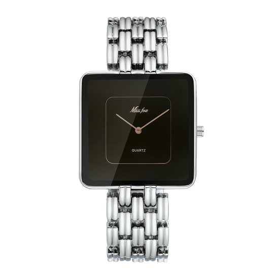 MISSFOX Brand Wristwatch Minimalist Fashion Quartz Watches Classic Design Square Dial Waterproof Stainless Steel Watch For Gift - IFINDALL
